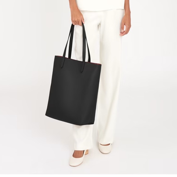 Cuyana Tall Structured Leather Tote Bag - Picture 2 of 12